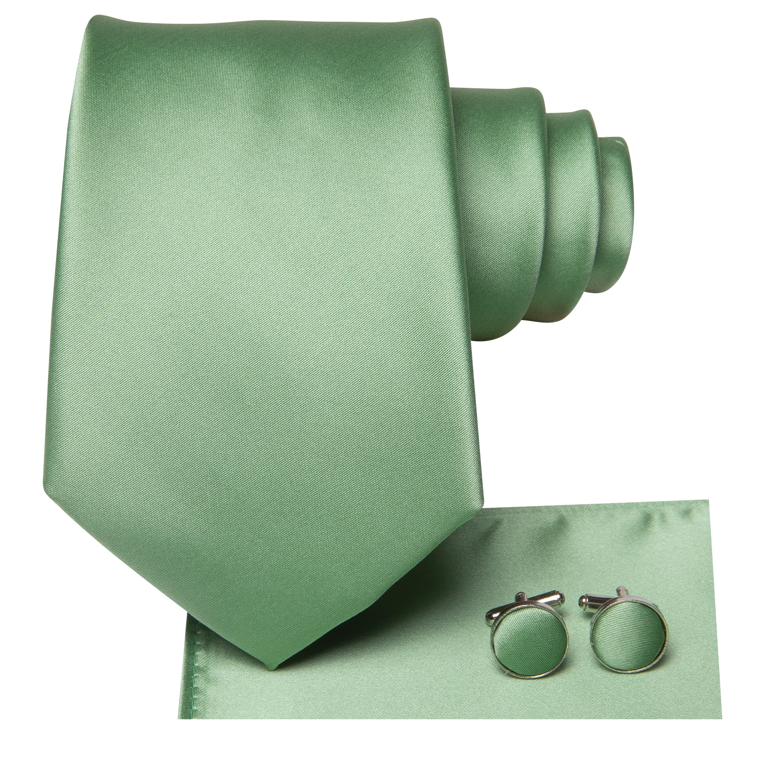 Picture 4: Solid Plaid Paisley Mixed Pattern Mens Necktie 3PCS Set With Matching Hanky Cufflinks