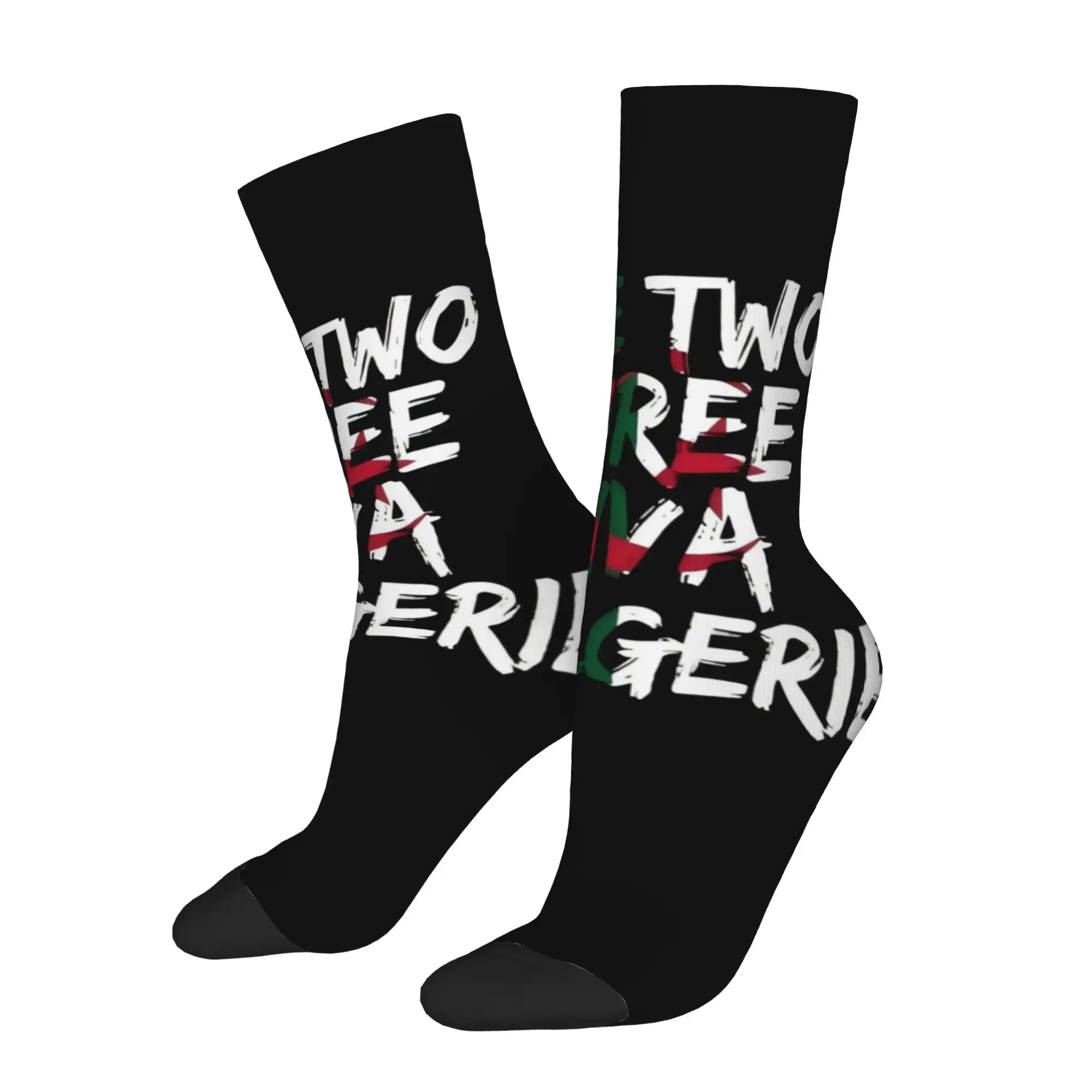 Hip Hop Vintage Algeria Crazy Men's compression Socks Unisex  Harajuku Seamless Printed Funny Sock Match Day Essentials