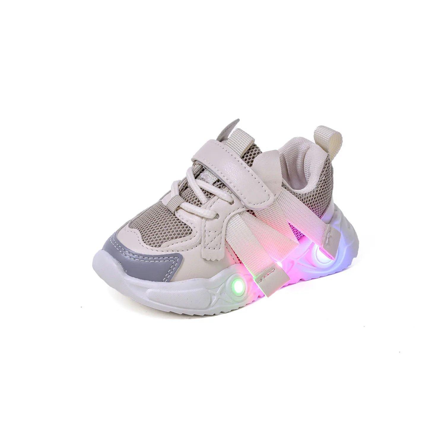 2024 New LED Children Glowing Shoes Baby Luminous Sneakers Boys Non-slip Lighting Running Shoes Kids Breathable Mesh Sneakers