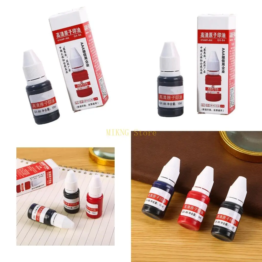 

3 цвета, 10 мл, сменные чернила для штемпельных подушечек для чернил, штамп с датой, скрапбукинг, 0,33 унции, сменные чернила