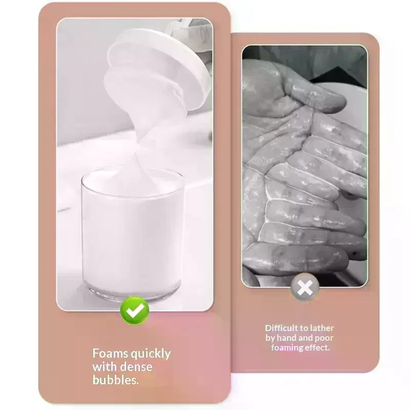Reusable Foaming Bottle Face Wash Compact Durable Facial Cleansing Foam Maker Clear Bottle Portable Bubble Maker Skincare Bubble
