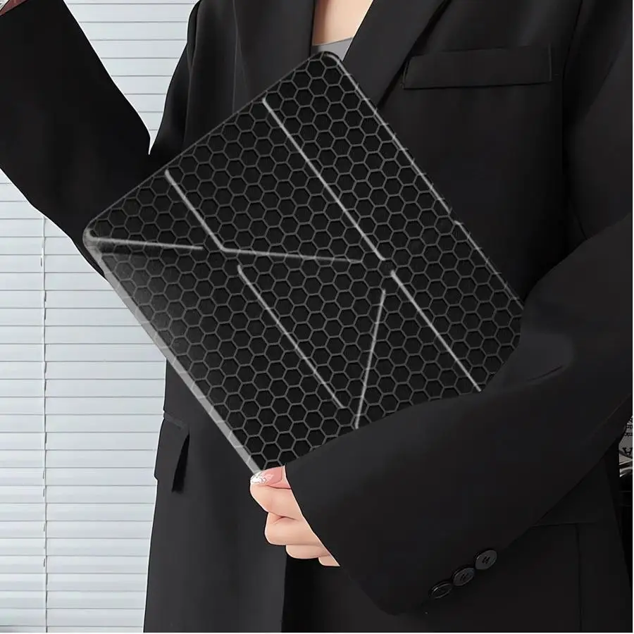 Shiny Hexagon Holder Cover Tablet Case For iPad Air 4 5 M3 M2 M4 11inch Pro 2025 Pro 11th 10th 9th 8th 7th 12.9inch Mini 6 7