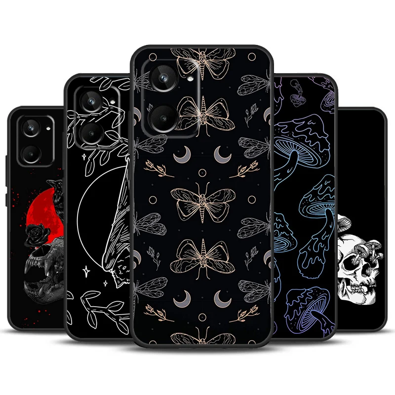 Skull Gothic Creepy Pastel Goth For Realme GT Neo 5 GT3 GT5 9 10 11 12 Pro Plus C25s C21Y C30 C31 C33 C35 C51 C53 C55 Case