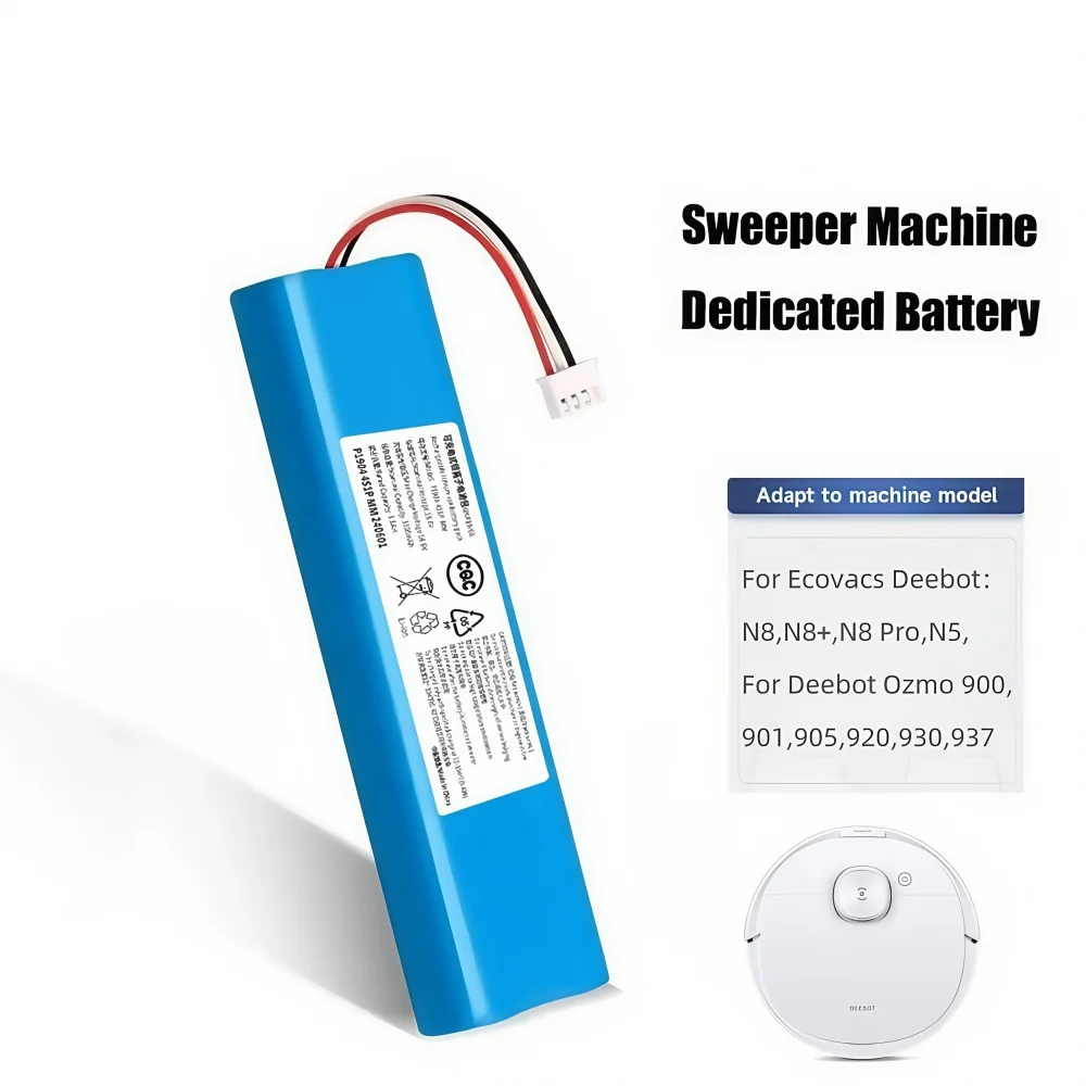 

14.4V Li-ion Robot Vacuum Cleaner Sweeper Replacement Batteries for Ecovacs Deebot Ozmo 900, 901, 905, 920, 930, 937, N8, N8 Pro