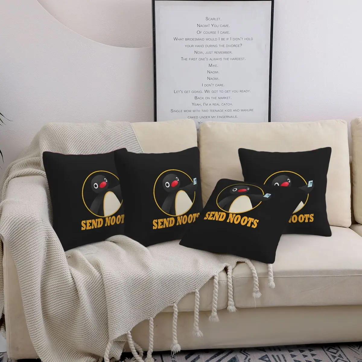 Pingu Pinga Penguin TV 4 Uds funda de almohada cuadrada funda de cojín funda de almohada decorativa funda de almohada para el hogar sofá sala de estar