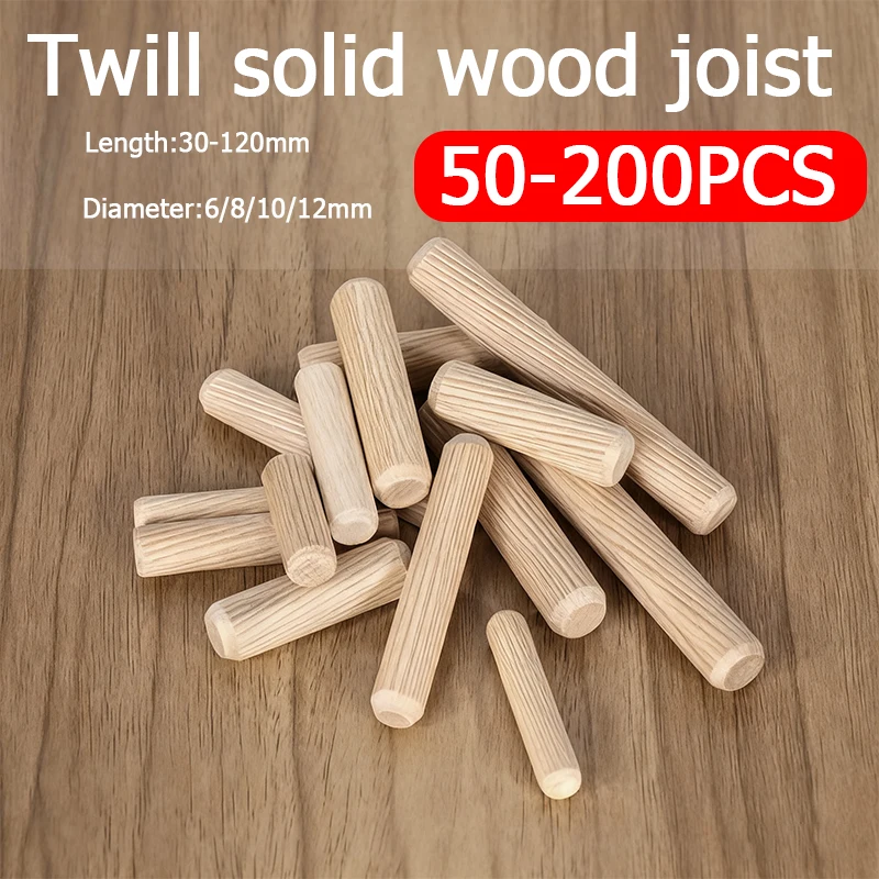 50-200PcsWooden Dowel Wooden Cabinet Drawer With Round Rrooves and Sloping Ends Woodworking Nail Furniture Connection Accessorie
