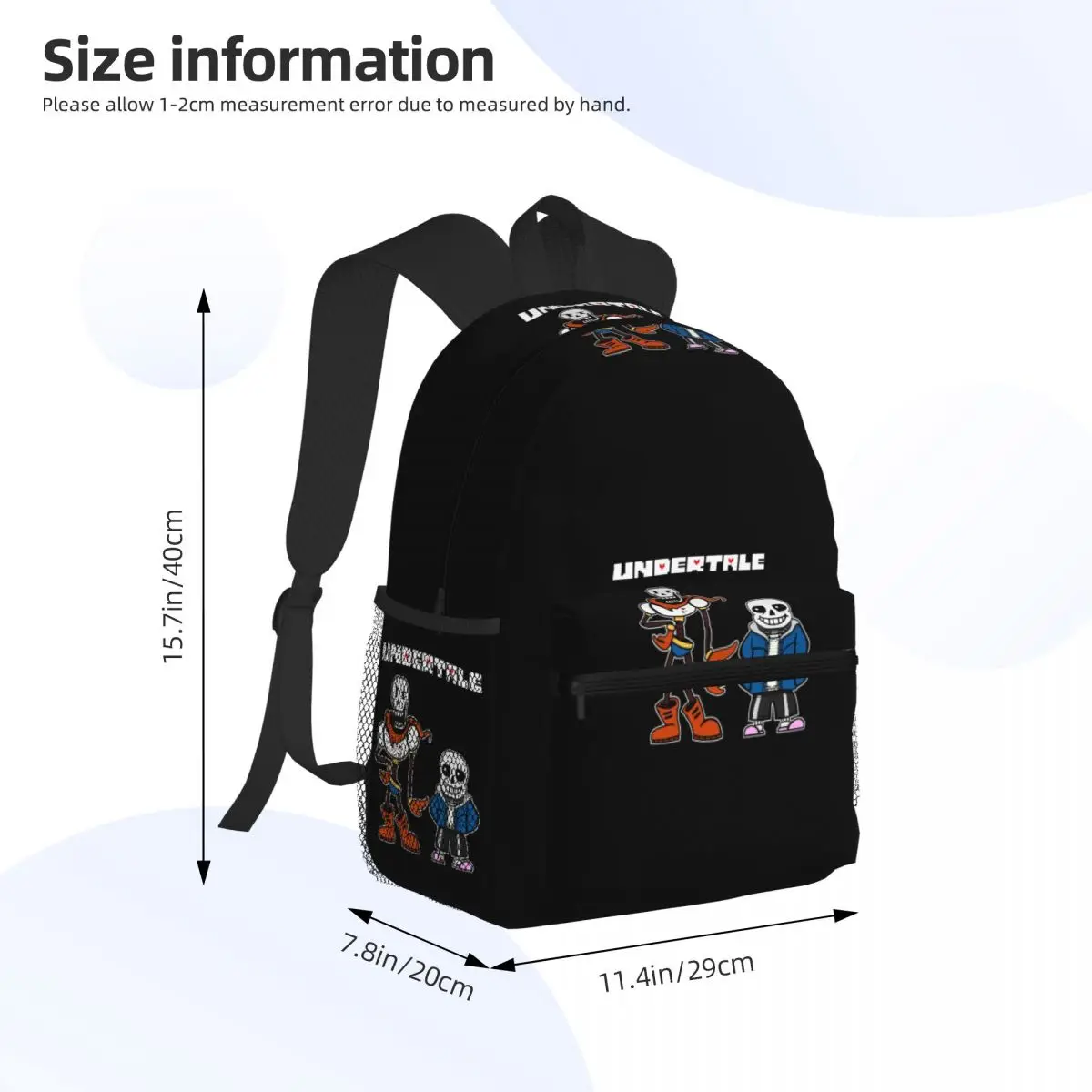 Undertale Gamer Gaming Student Backpack School Bag Hiking Travel Daypack for Men Women Bookbag Shoulder Bags