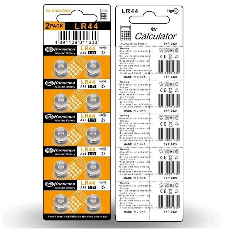 2-100PCS LR44 Battery AG13 357 303 SR44 L1154F A76 Button Coin Cell Batteries for Watches Blood Glucose Meter Toys Music Books