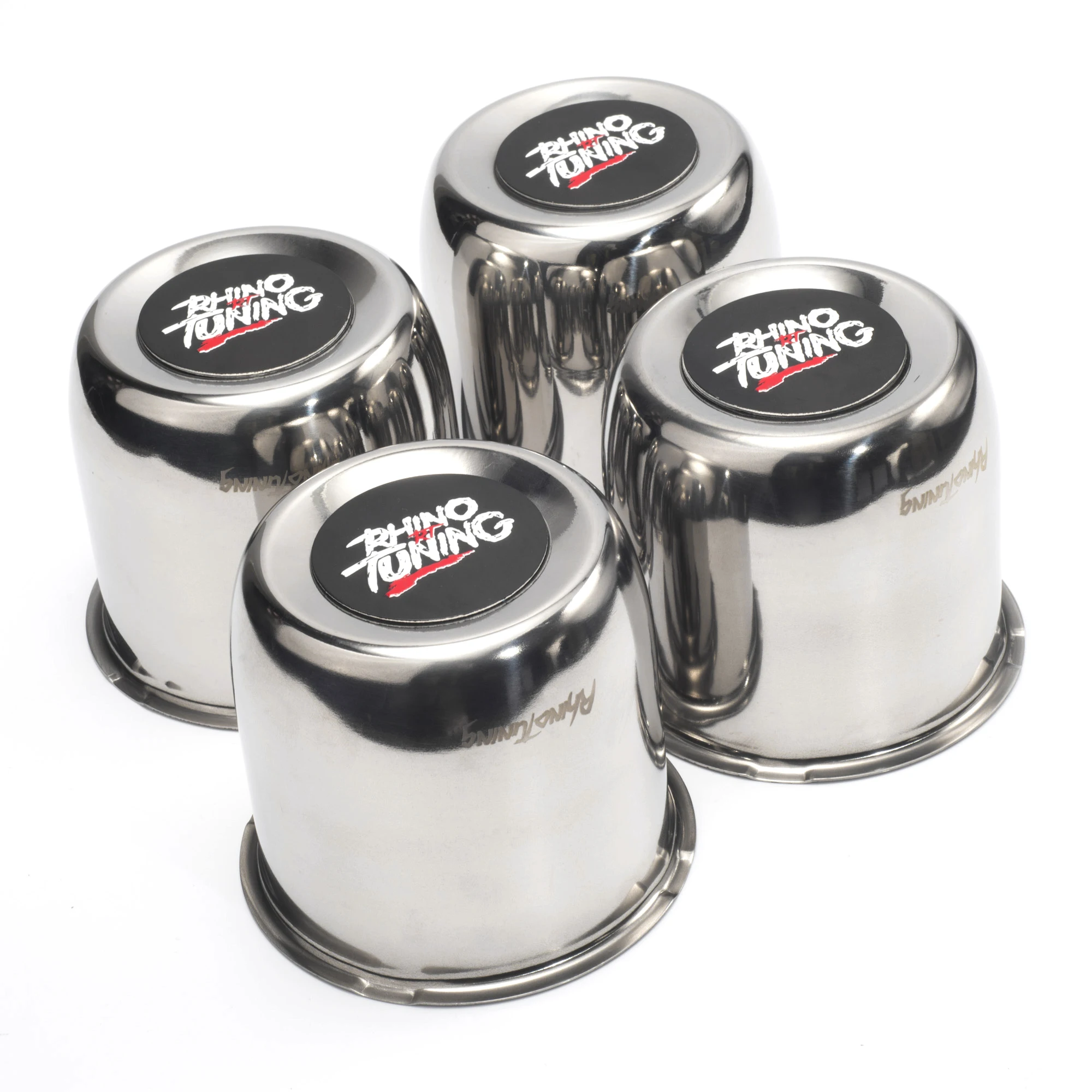 3.31in Push Through Center Cap For 83mm Trailer/Truck Rim Stainless Steel Hub Cover Bore 3.19in Tall With Logo Accessoriess