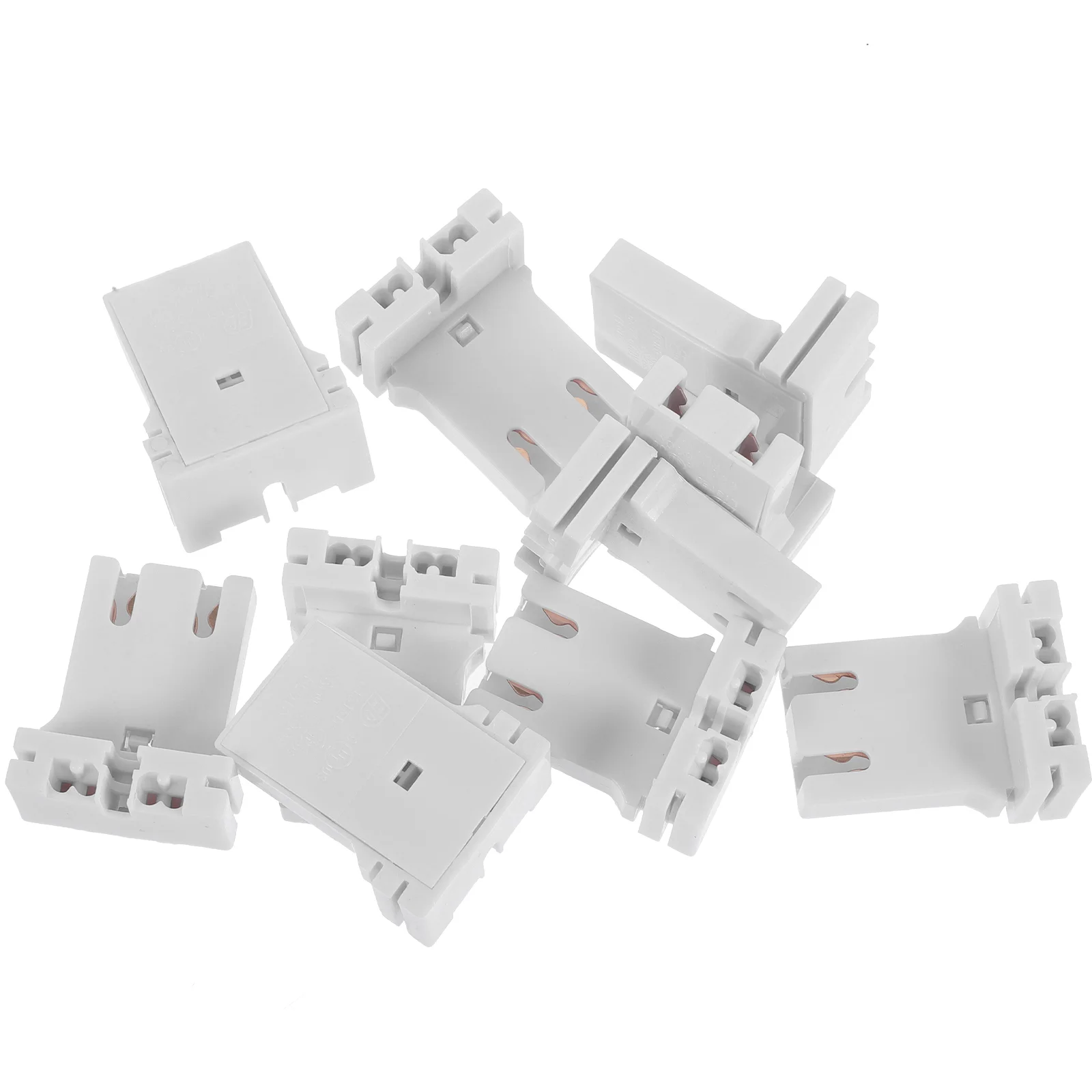 

10 Pcs Fluorescent Lamp Holder Bend Push-type Sockets Bulb Non Shunted LED Plug Home Household Holders Light Adapter