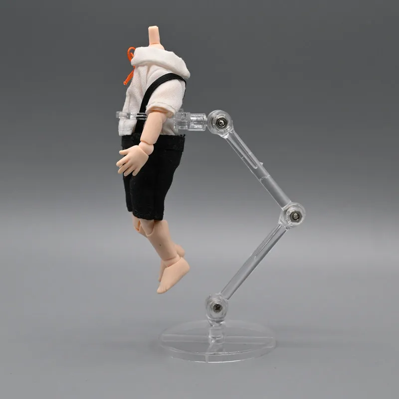 Suporte de Acrílico Transparente para Bonecas BJD Escala 1/12 OB11 GSC YMY SHF Base de Exibição para Coleção de Figuras de Ação