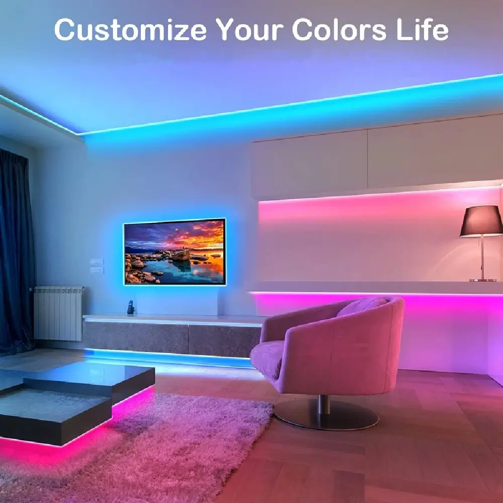 USB 3keys LED Strip Lights TV Background Lighting Colorful RGB 5050 Infrared Remote Long Distance Control Neon Light for Home