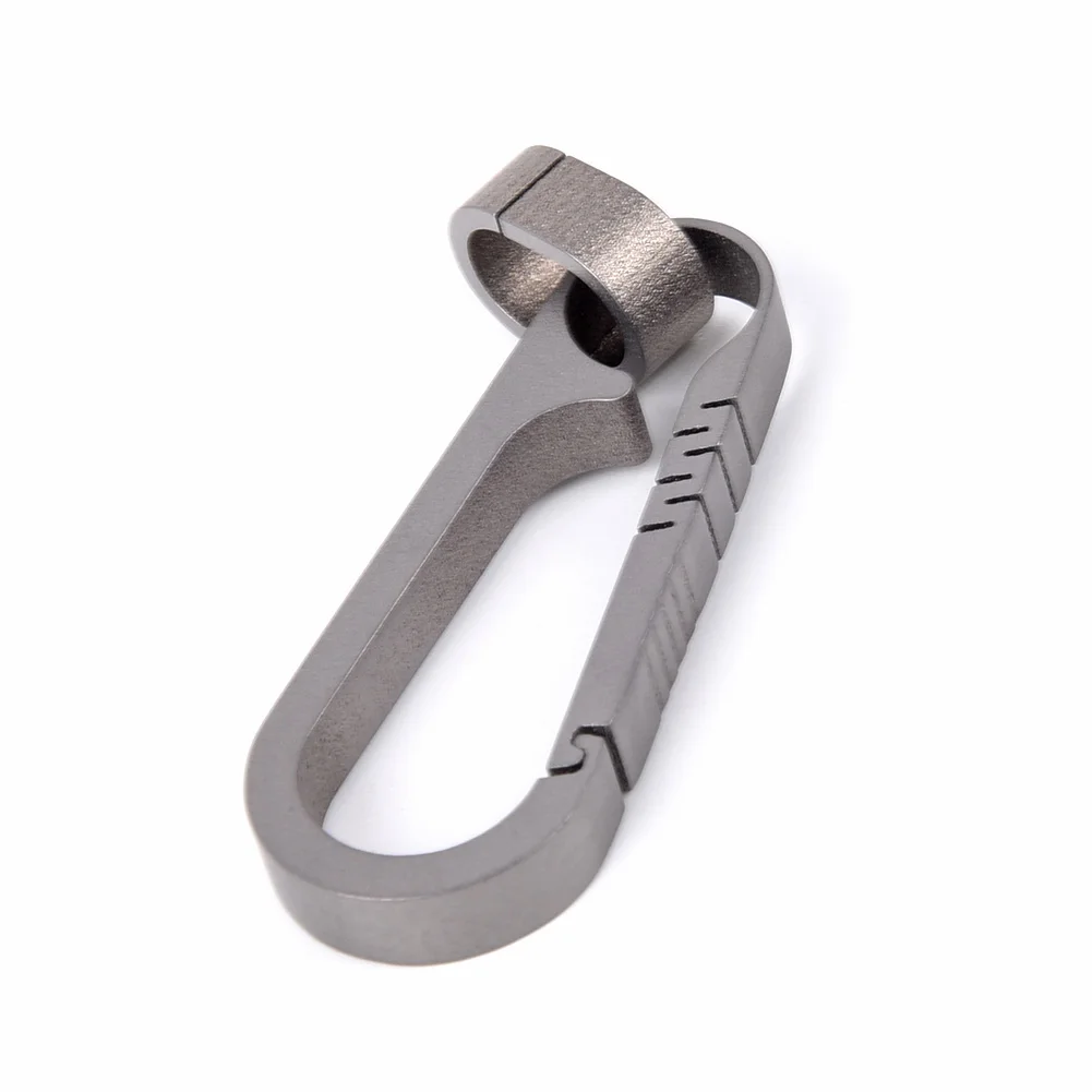 Practical Useful Car Keychain TC4 Titanium alloy Carabiner Clip Men Outdoor Pendant Waist Accessories Backpack