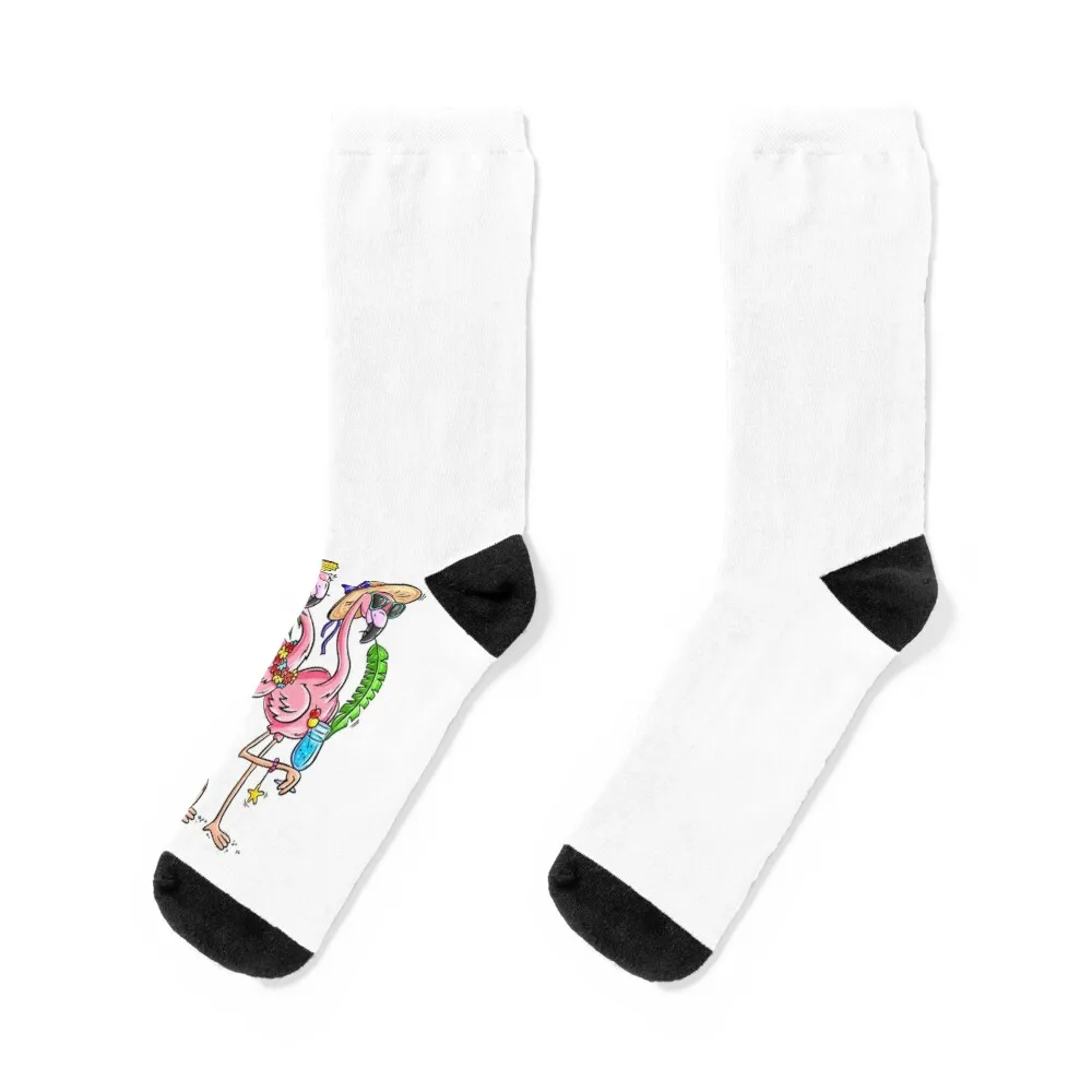 Pink flamingos Beach Socks