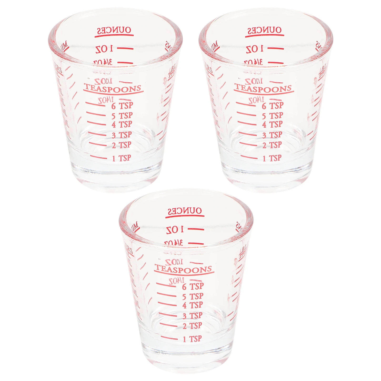 

3Pcs Glass Measuring Cups Coffee Drinking Glass Heat Resistant Scale Milk Water Pouring Cup Multi Function Kitchen Measuring