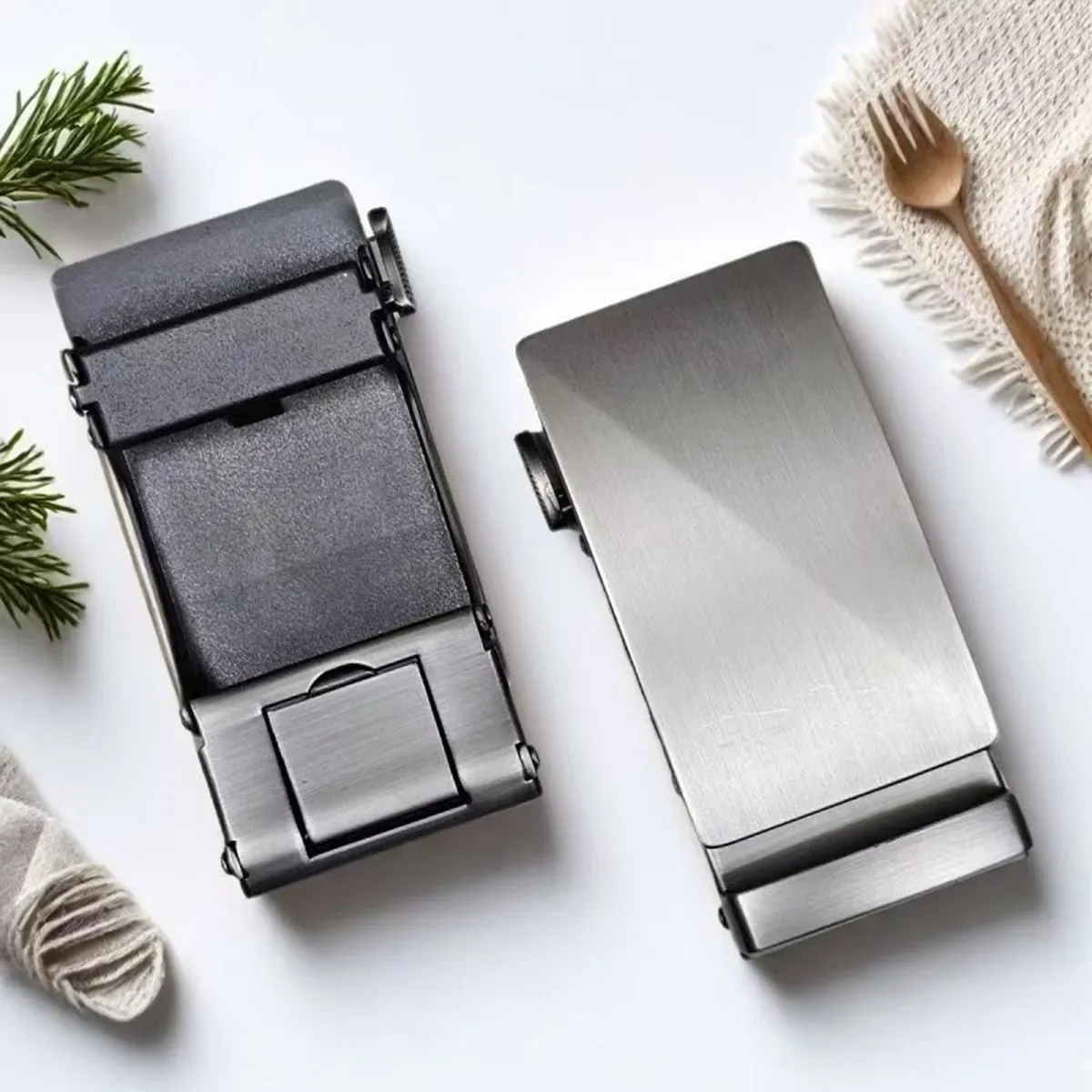 Men's High-Quality Leather Belt Buckle with Alloy Metal Automatic Clasp 3.5cm Limited Fit Belt Accessories