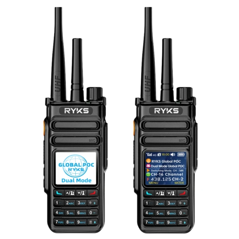 Global-Intercom 4G Poc en UHF Internet Tweerichtingsradio Simkaart Walkie Talkie Lange afstand 5000 km paar (geen kosten) Intercomplatform