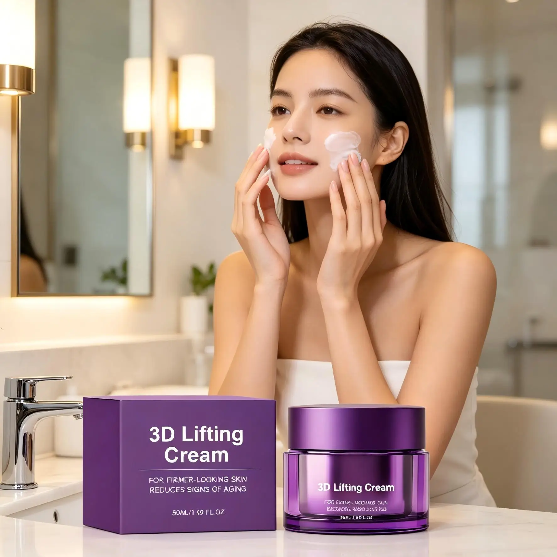 3D Lifting Cream Anti Aging Glow Skin Elasticity Increased Moisturizing Facial Lifting Shea Butter Anti-Wrinkle Face Cream 50ml