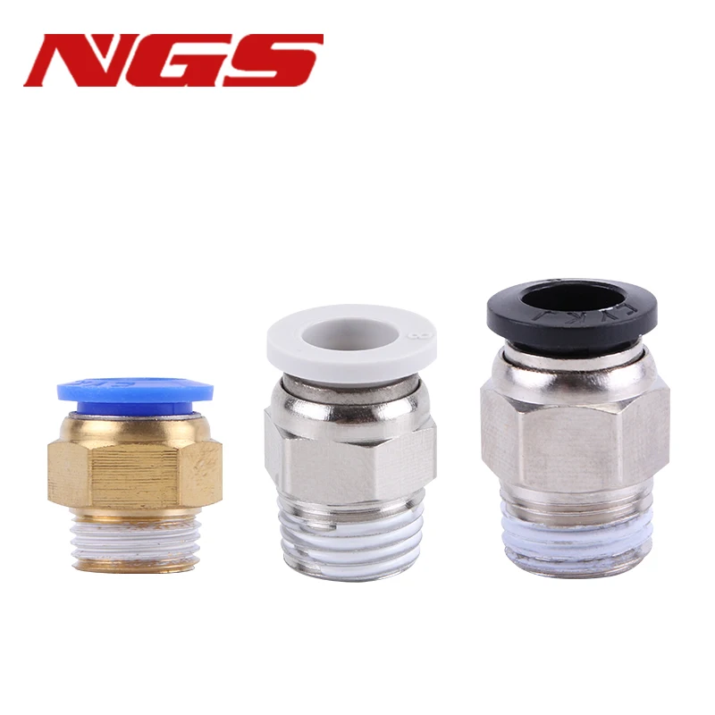 Air Pneumatic Hose Quick Connector Metric Thread Straight Push Fitting PC 4/6/8/10/12/16  Thread 1/8