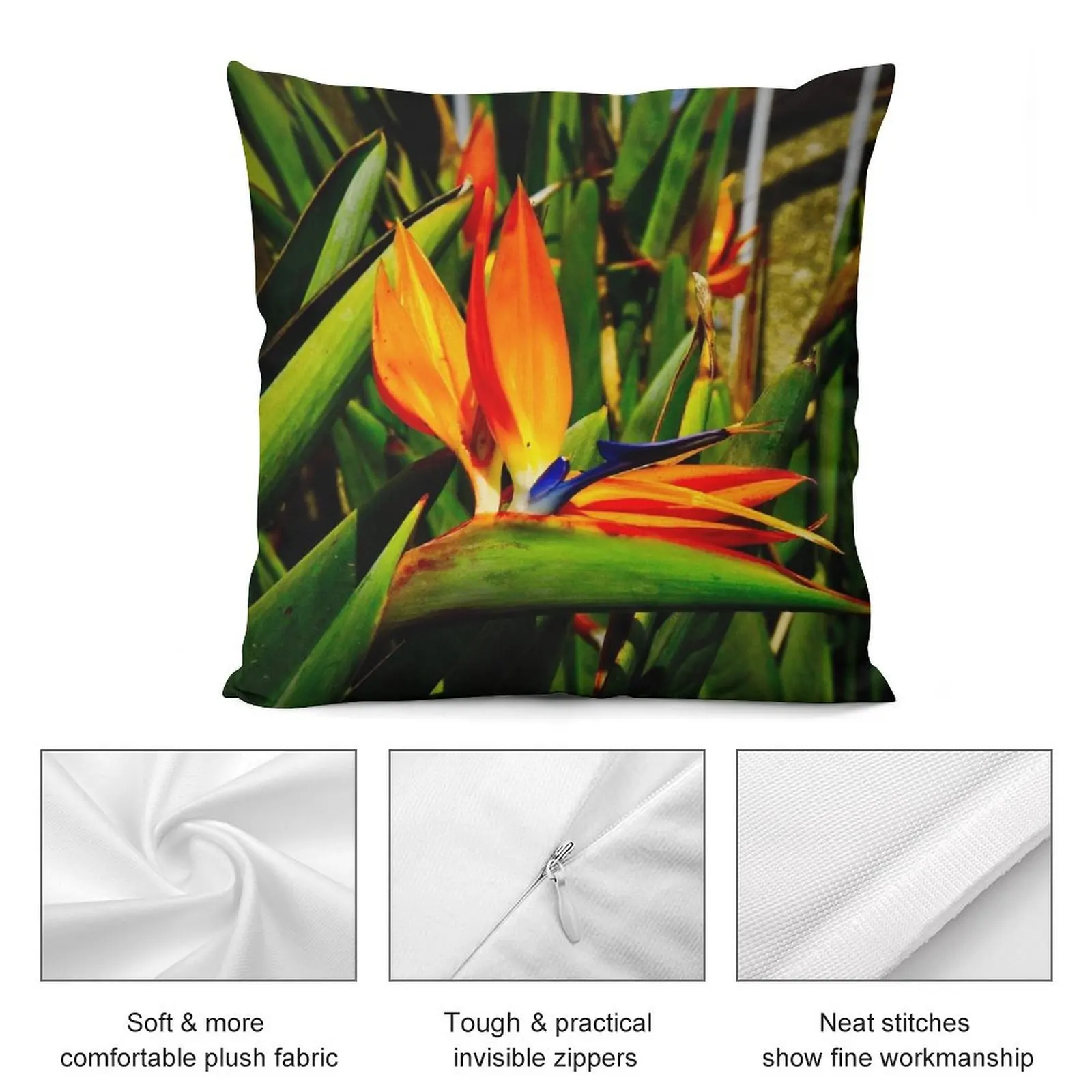 Bird of Paradise Vibrancy Throw Pillow luxury throw pillow covers anime girl Pillow Decor