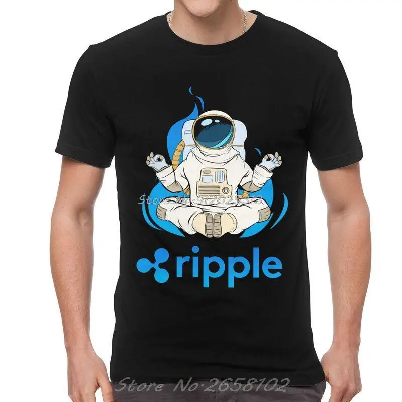 Ripple XRP Coin Crypto T Shirt Men Cotton Print T-shirt Funny Tshirt Astronaut Cryptocurrency Tees Harajuku Streetwear