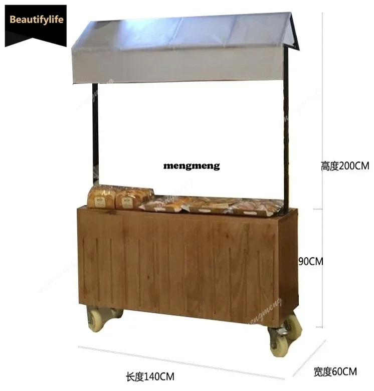 European solid wood float display shopping mall supermarket D80