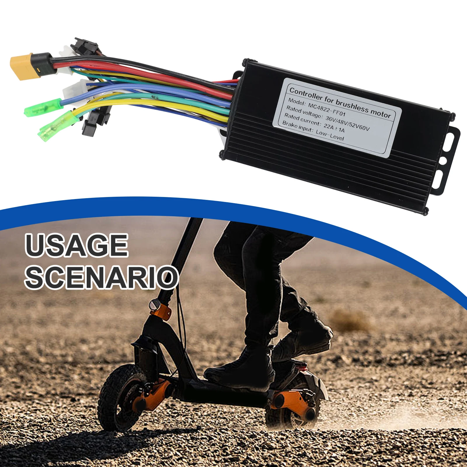 

24V 36V 48V Controller Brushless Motor Controller Wide Motor Compatibility Efficient Power Management For E-bike For Scooter