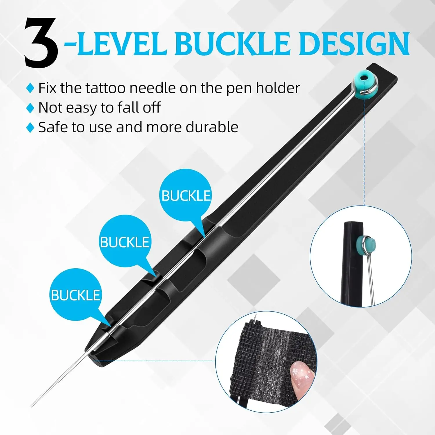 Tattoo Kit Beginner Hand Tattoo Supply Complete Set DIY Tattoo Poke Pen Set with Ink Stencil Paper Needles Bandage Practice Skin