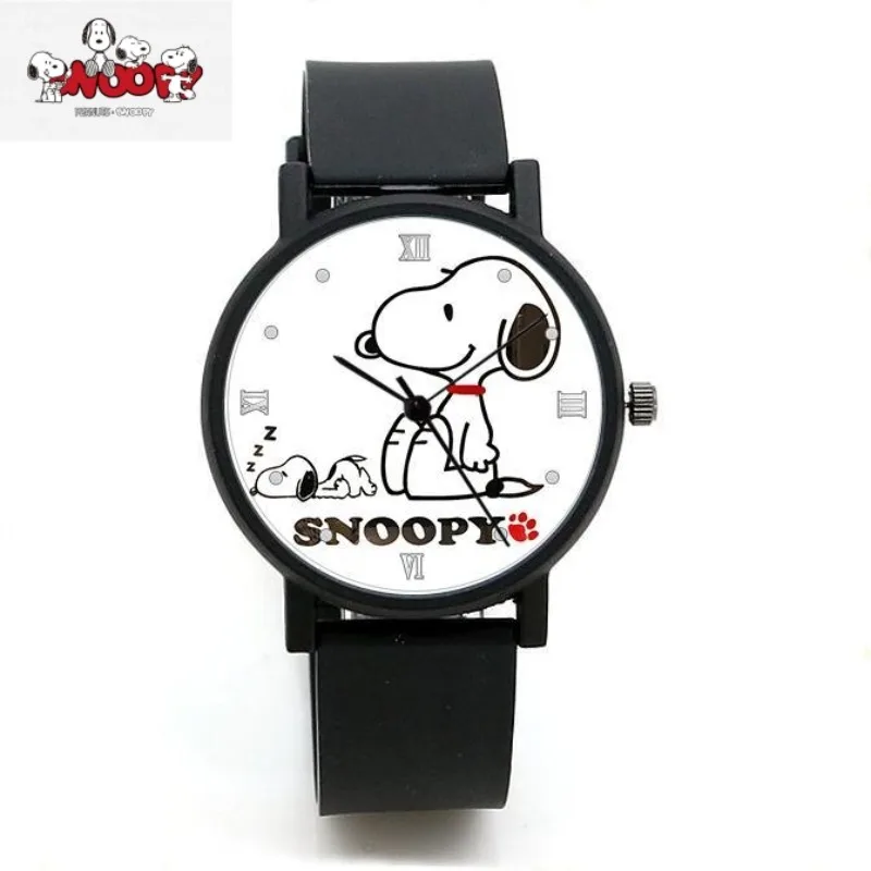 Kawaii Snoopy anime peripheral cartoon Y2k watch sports student creative personality trendy quartz watch birthday gift wholesale