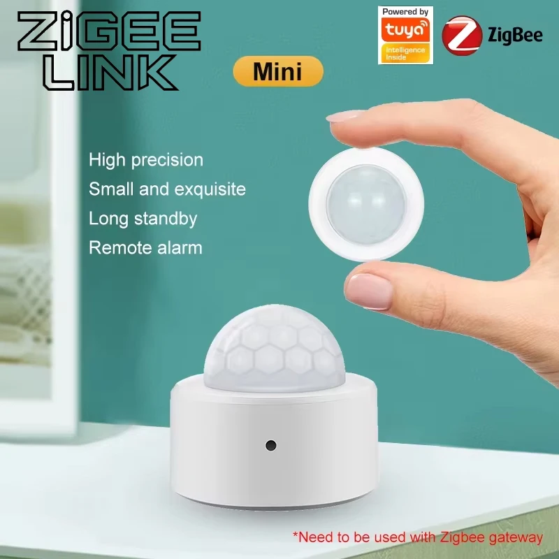 Tuya ZigBee Menschlicher Bewegungssensor Smart PIR Infrarotdetektor Wireless Home Security Alarm Smart Life APP Funktioniert mit Alexa Google