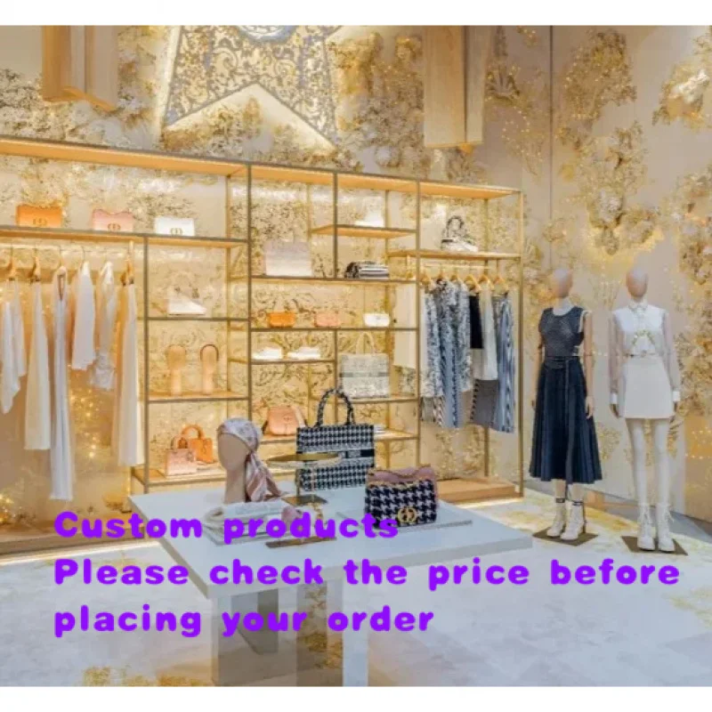 custom.Boutique Luxury Perfume Bag Display Stand Wall Display Adjustable Height Stand
