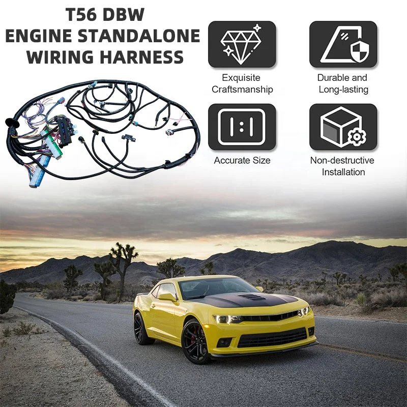 LS3 T56 DBW Automotive Standalone Engine Wiring Harness for G MC Che vrolet Cadillac Hummer Engine 4.8 5.3 6.0L Cable Looms 03-0