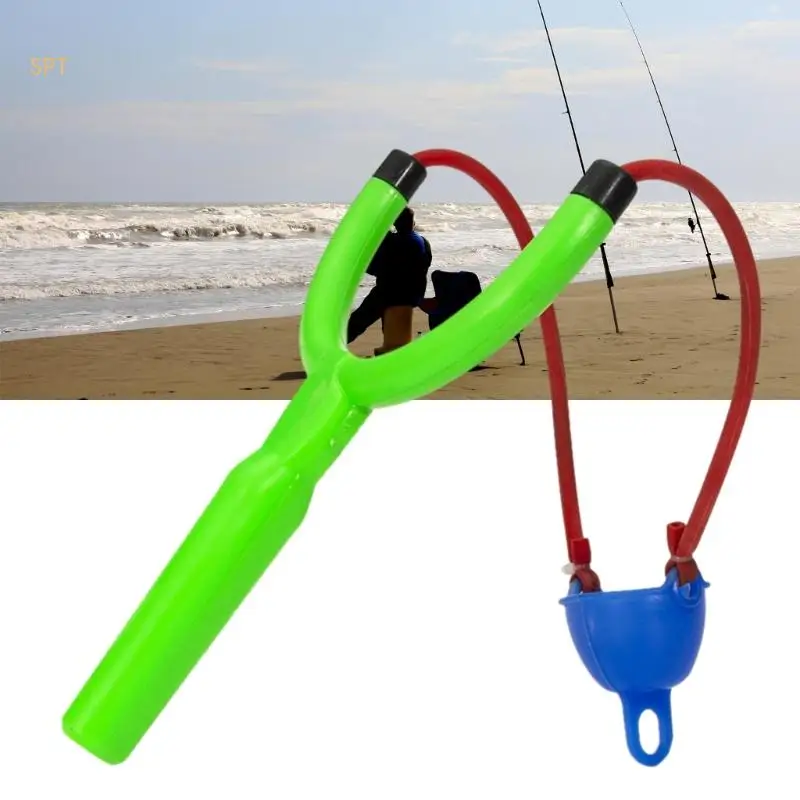 Catapultas pesca, tirachinas, cebos pesca portátiles, lanzador cebos, alimentador tracción 714F