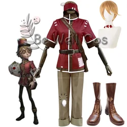 Game Identity V Cosplay Costumes Postman Victor Grantz Cosplay Costume Survivor Original Skin Red Uniforms Shoes Wig For Adult
