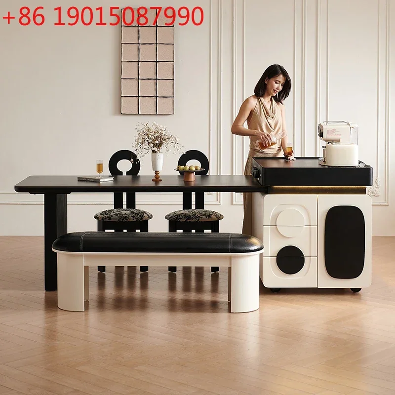 Socket Storage Modern Table Nordic Light Italian Expandable Kitchen Dining Tables Chairs Set Island Mesas De Comedor Furniture