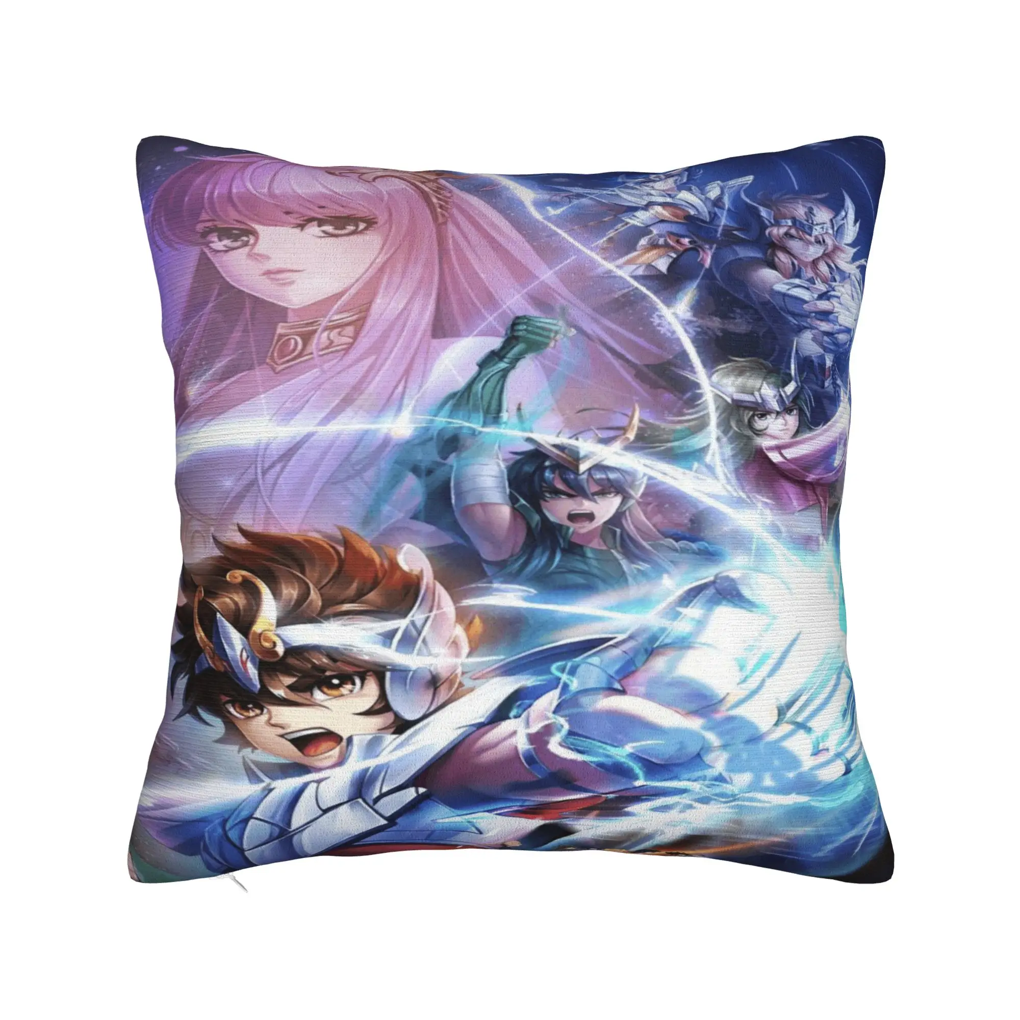 The Knights Pillow Case Saint Seiya Comfy Pillow Cover For Sofa Car Home Decor Kawaii Pillowcases