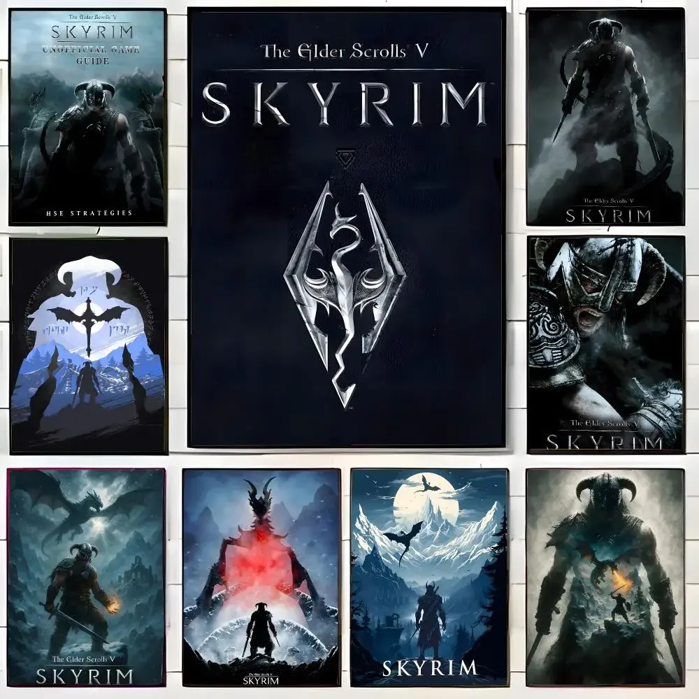 Epic Game T-The Elder Scrolls V Skyrim Poster Wall Art Print Decorative Mural Home Decor Gift Unframed