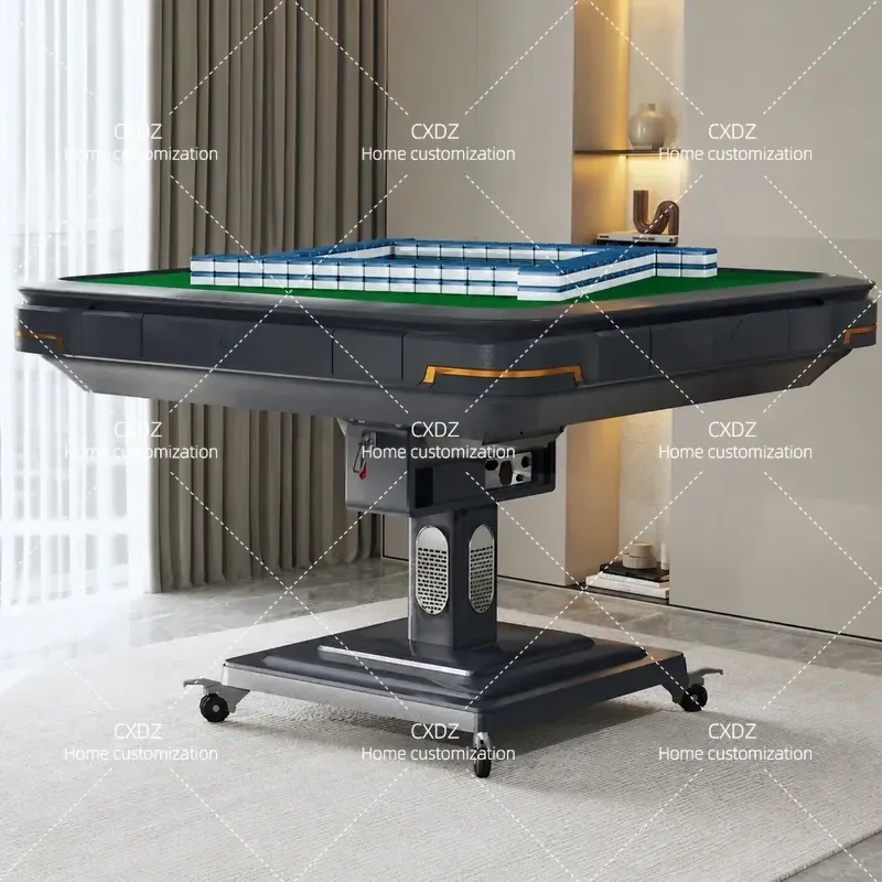 Automatic Folding Mahjong Table Dual Purpose Dining Table Intelligent Silent Four Port Electric Heating Household Game