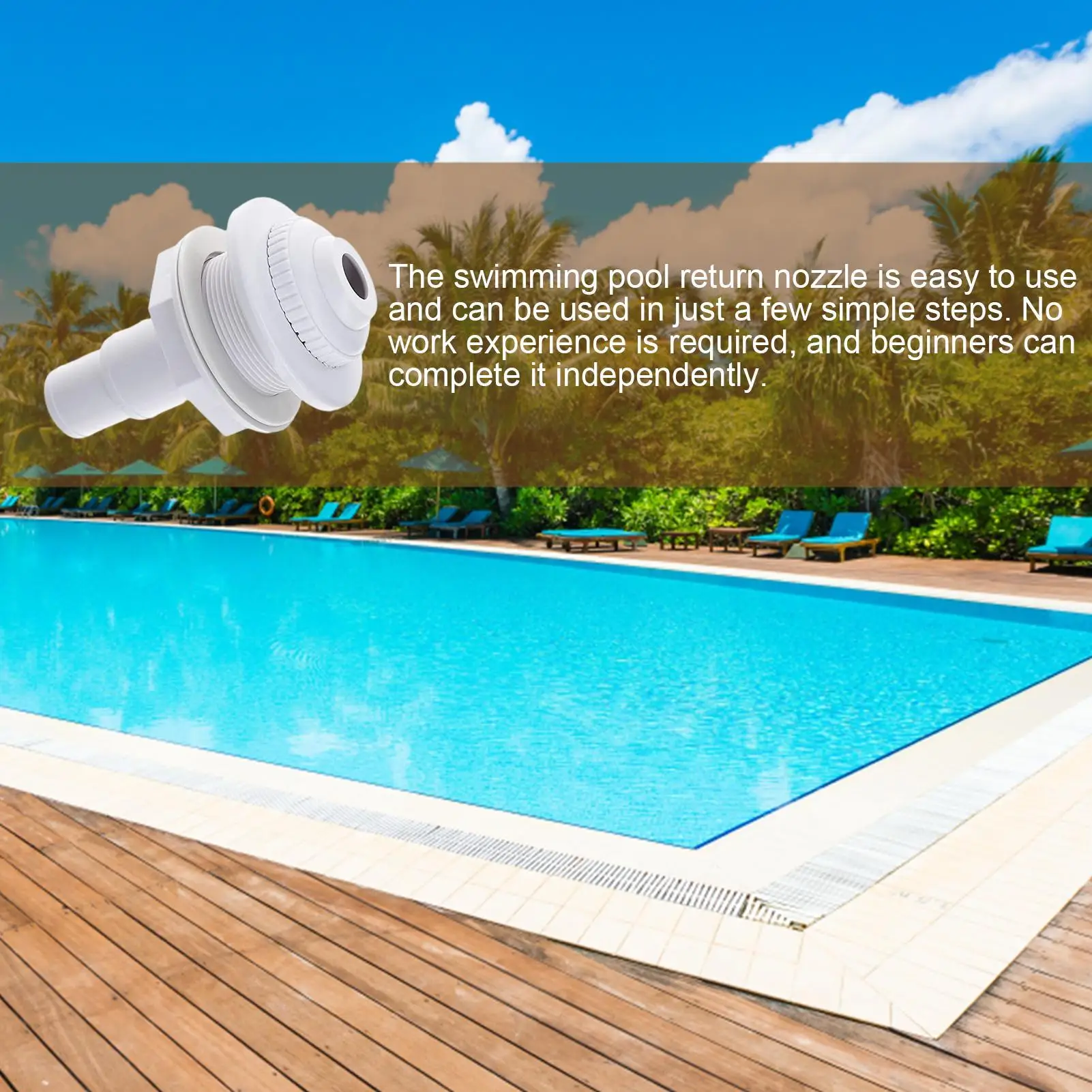 

Return Outlet Jet Fitting With Clip Threaded Tape Swimming Pool Return Nozzle Pool Outlet Fittings With Eyeball Jet