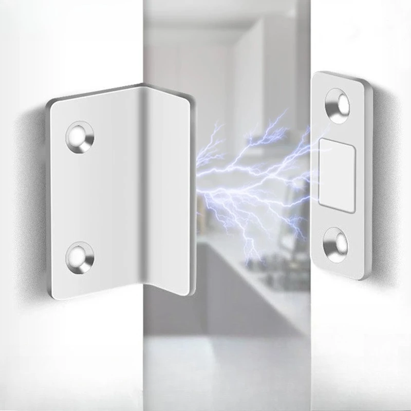 

Magnetic Door Catch Latch -Invisible Strong Adhesion, Drill-Free Mount, Seamless Release- Ideal for Cabinets, Sliding Doors