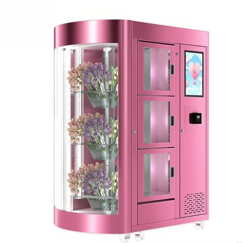 contactless flower vending machines: wireless support, simple self-service, and custom branding