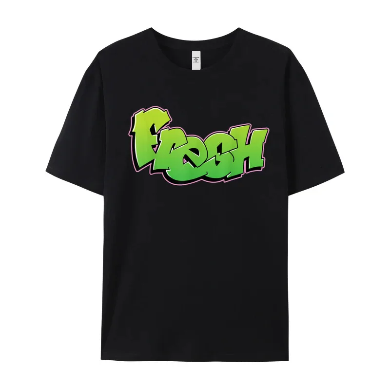 Graphic Fresh Graffiti Style Graphic T-Shirt__19915 Round Neck Tshirts Summer Tees Gift Idea Family Pure Cotton T-shirts