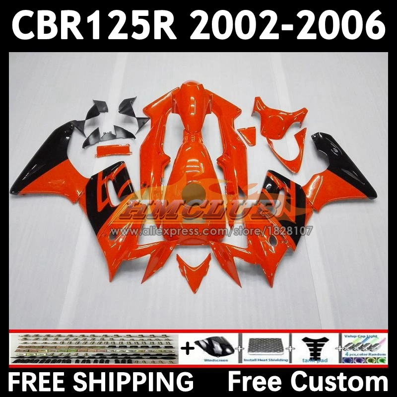 +Tank For HONDA CBR-125R CBR125RR CBR 125 125R 91No.13 CBR125R 02 03 04 orange blk 05 06 125CC 2002 2003 2004 2005 2006 Fairing