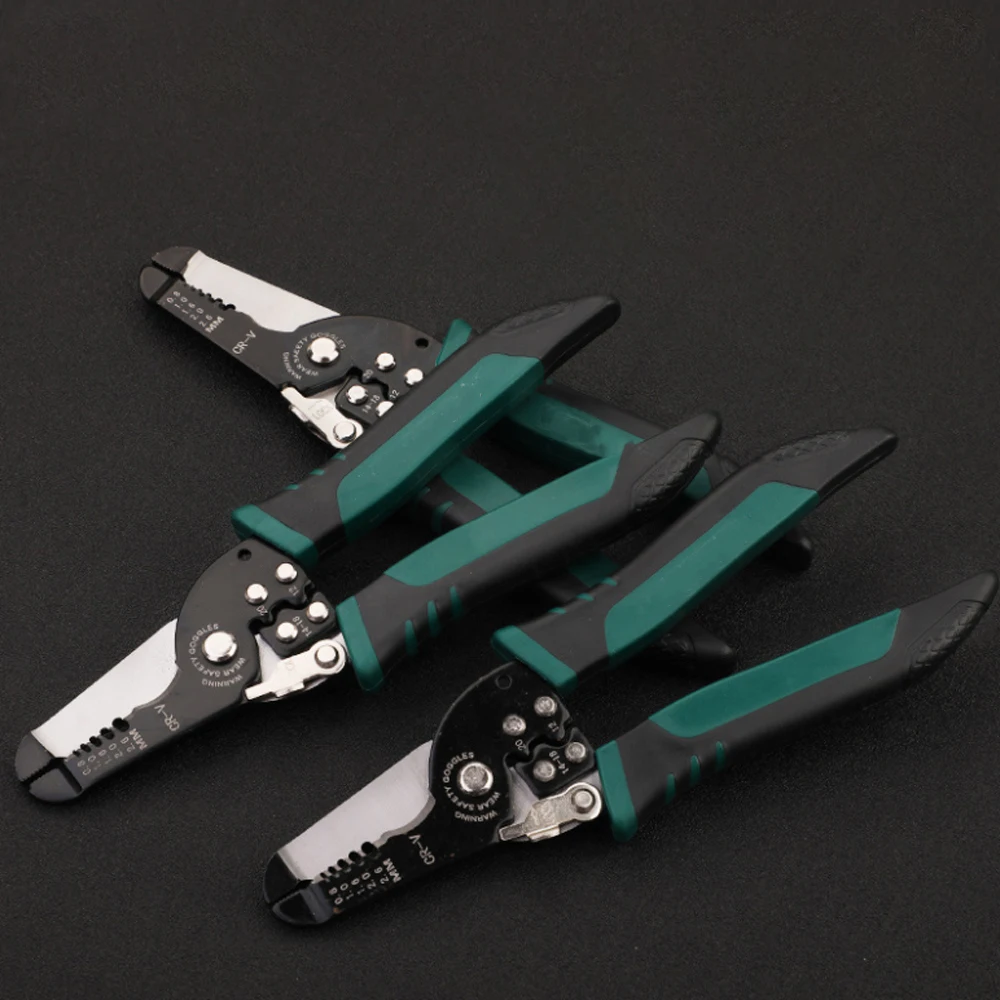 

3 in 1 7" Manual Wire Stripper Cutter Hand Tool Wire Stripping Plier Crimping Car Connector Bolt Cable Repair Accessories