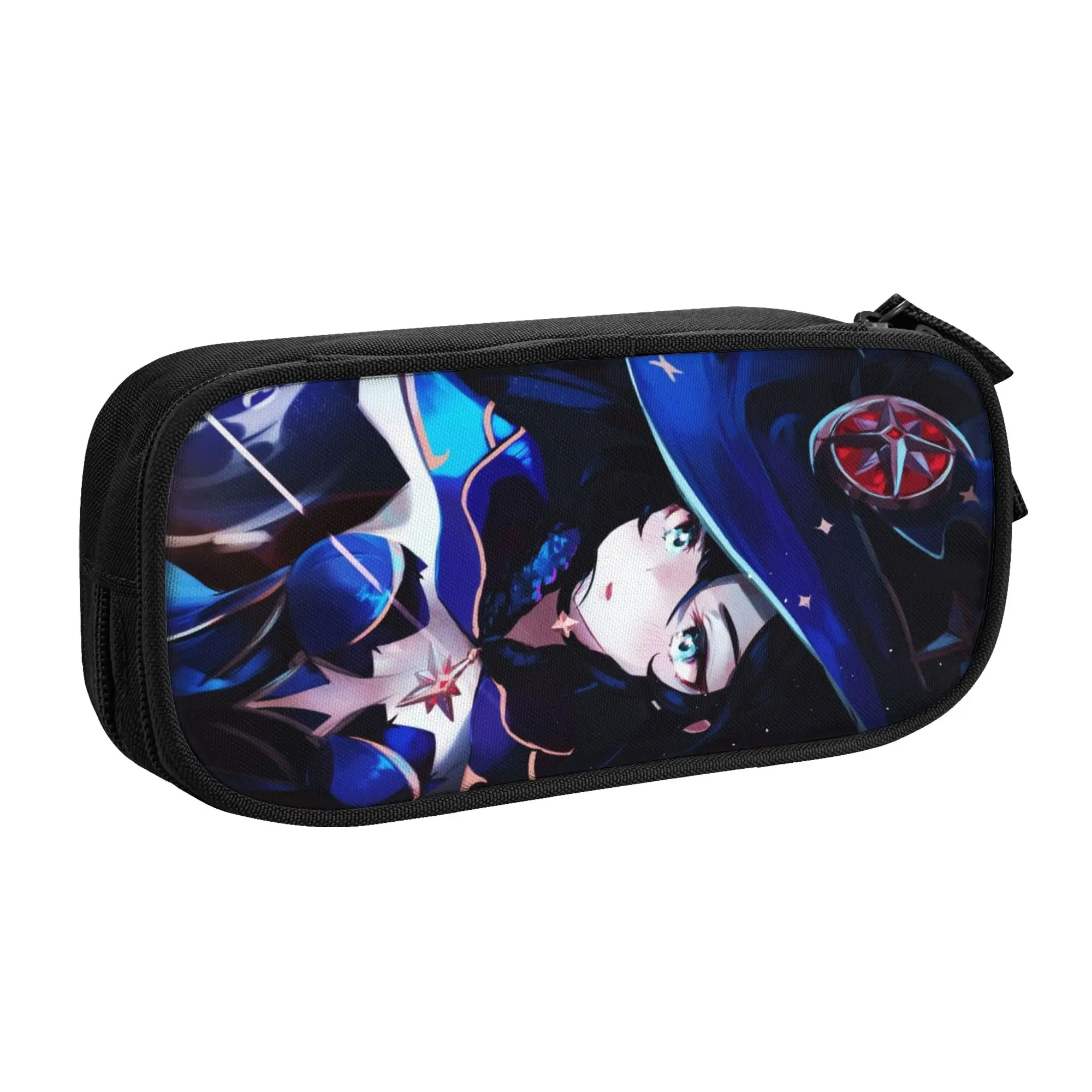 Cute Anime Genshin Impact Pencil Cases for Boys Girls Manga Kawaii  Large Storage Pen Bag Box School Supplies
