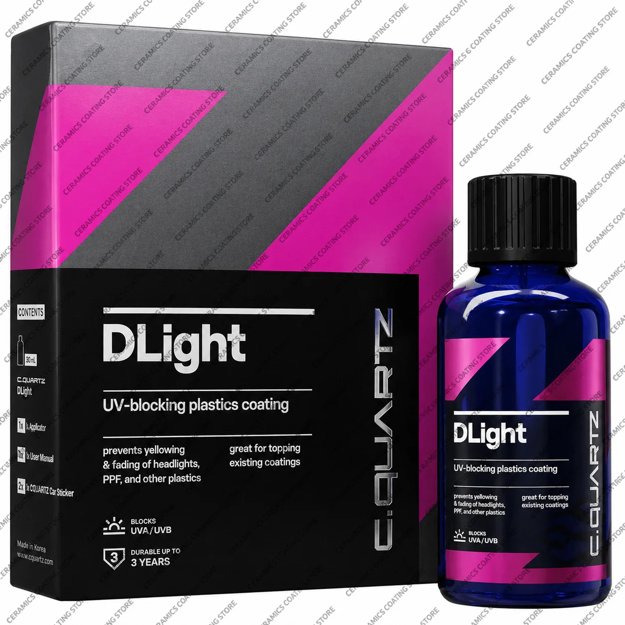 

For Car CQUARTZ DLight UV Ceramic Headlight Coating Long-Lasting Protection Coating for Car Care Headlights and PPF Plastics