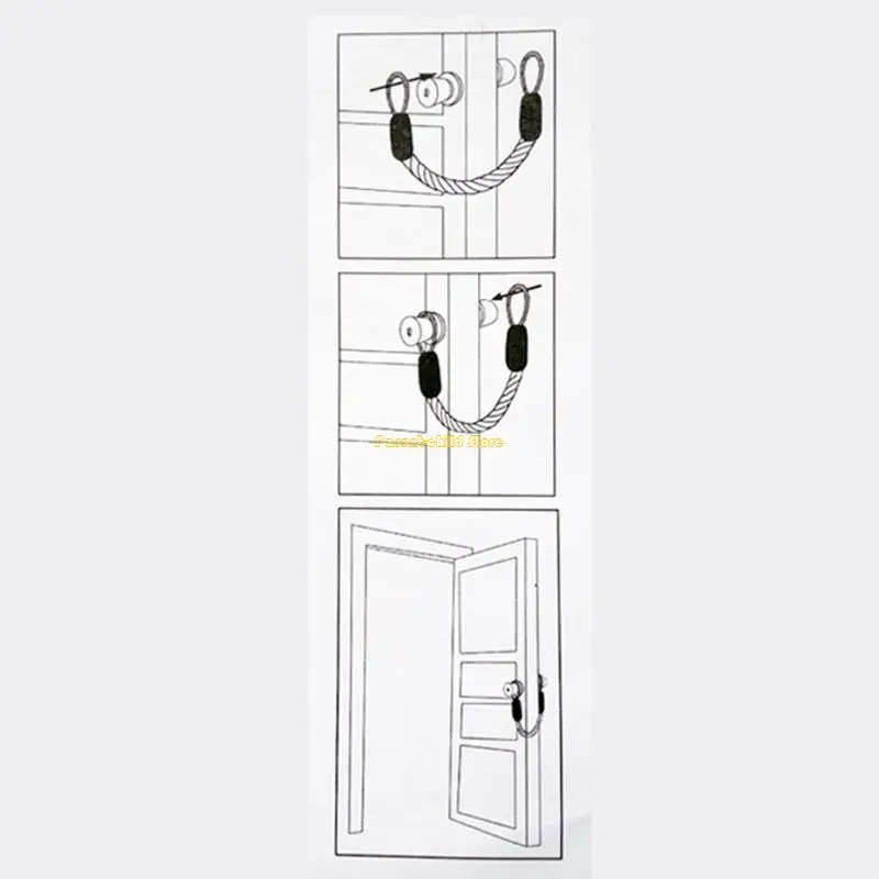 حبل إيقاف الباب من القطن والبوليستر الناعم من WXTD لسلامة الأطفال والحيوانات الأليفة بطول 60 سم وسهل التركيب يمنع إصابات الأصابع #4