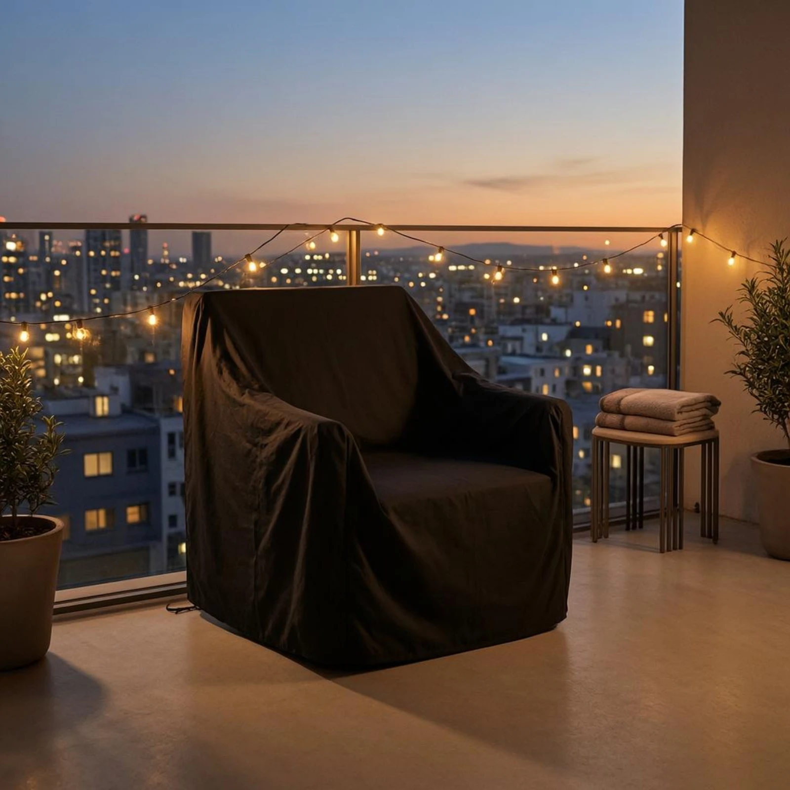 Lounge Chair Cover Oxford Textile Waterproof Chair Cover Furniture Protector Breathable