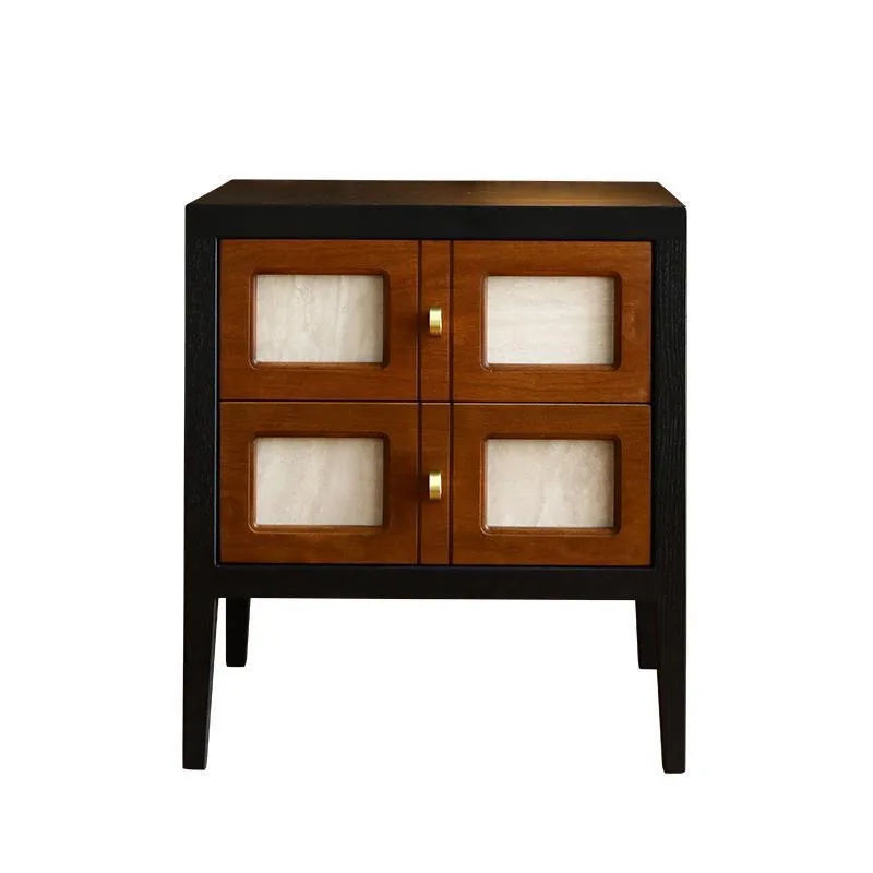 

French retro fragrant cloud yarn bedside table Carmen living room combination solid wood TV cabinet bedside table