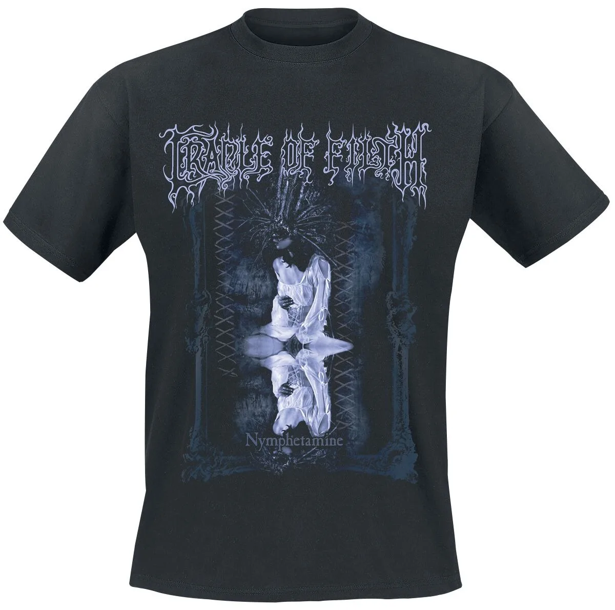 Cradle of Filth Dark Gothic Mirror Lady Print T Shirt, Mysterious Art Graphic Unisex Tee, Casual Loose Fit Streetwear